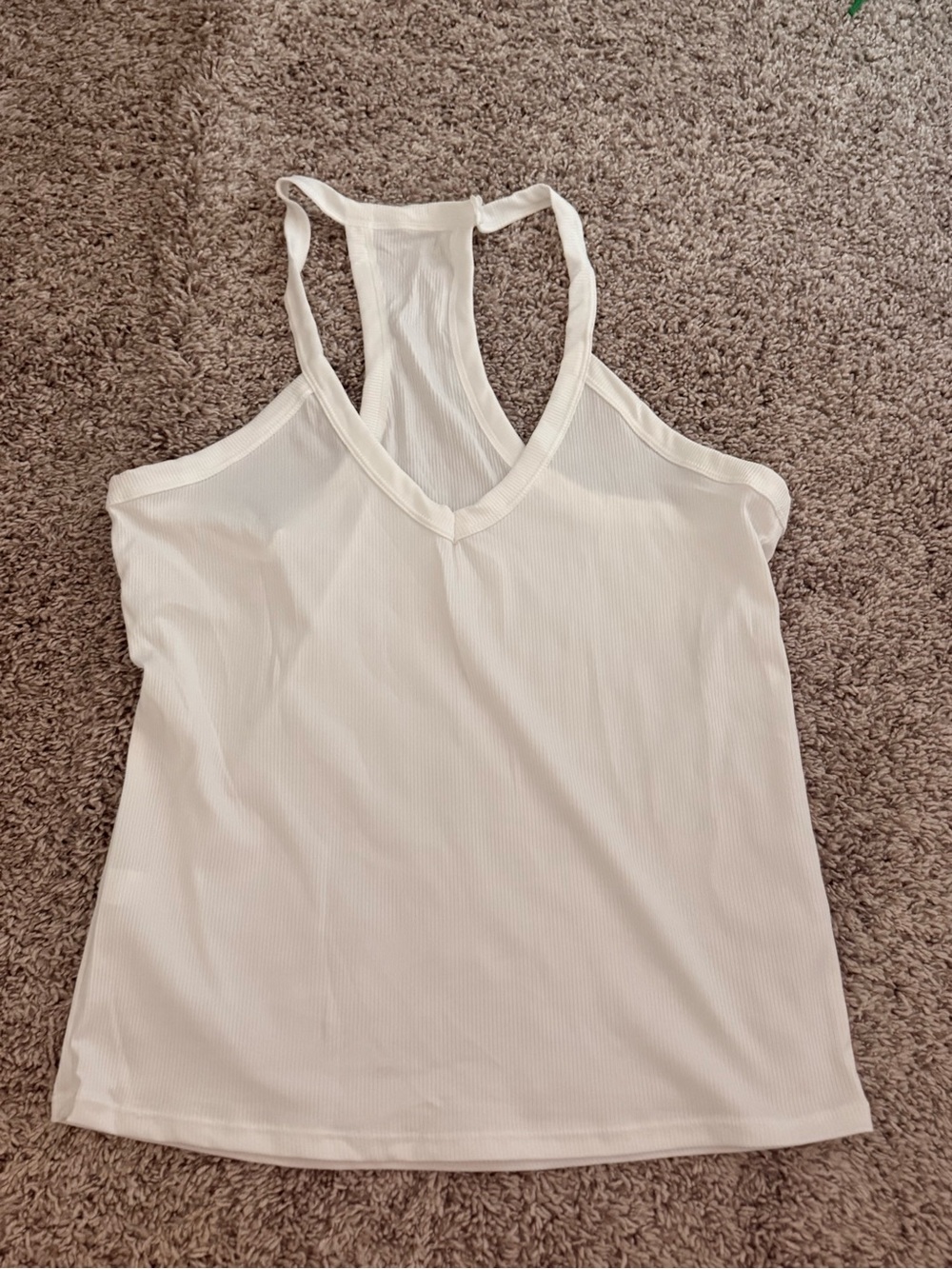Amazon Essentials White Racerback V-Neck Tank